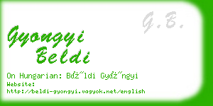 gyongyi beldi business card